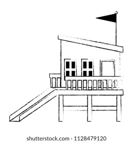 baywatch booth building icon