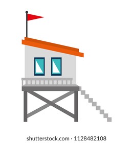 baywatch booth building icon