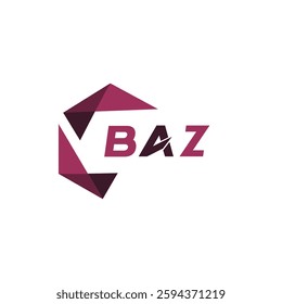 BAZ creative minimalist letter logo. BAZ unique vector initials alphabet letter logo design
