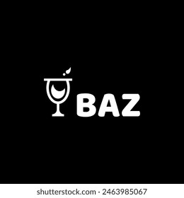Diseño de logotipo de letra inicial BAZ
