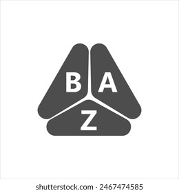 BAZ letter logo design on white background. Creative  modern BAZ letter logo design. Vector design.
Letters BAZ, BAZ logo  vector template. 