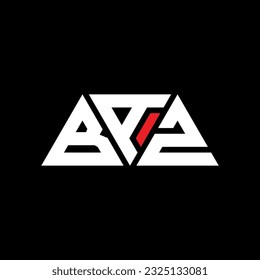 BAZ triangle letter logo design with triangle shape. BAZ triangle logo design monogram. BAZ triangle vector logo template with red color. BAZ triangular logo Simple, Elegant, and Luxurious design