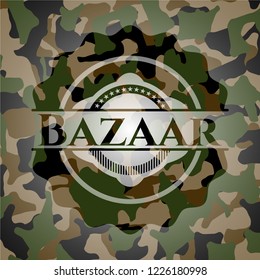 Bazaar on camo texture