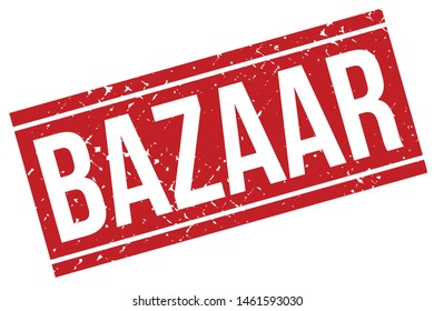 Bazaar Rubber Stamp. Bazaar Rubber Grunge Stamp Seal Vector Illustration - Vector