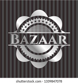 Bazaar silvery shiny emblem
