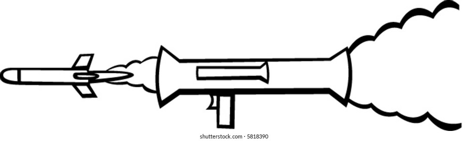 bazooka firing a rocket