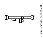 bazooka icon Black line art vector