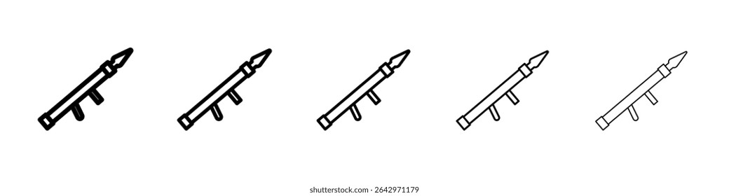 Bazooka-Symbol Flaches Design auf isoliertem Hintergrund
