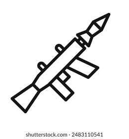 marca de icono de bazooka en estilo relleno