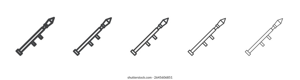 Icono de bazuca Ilustración de contorno Vector Símbolo