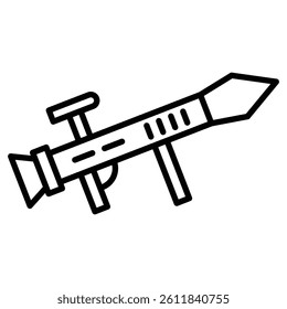 bazooka icon Simple outline vector logo