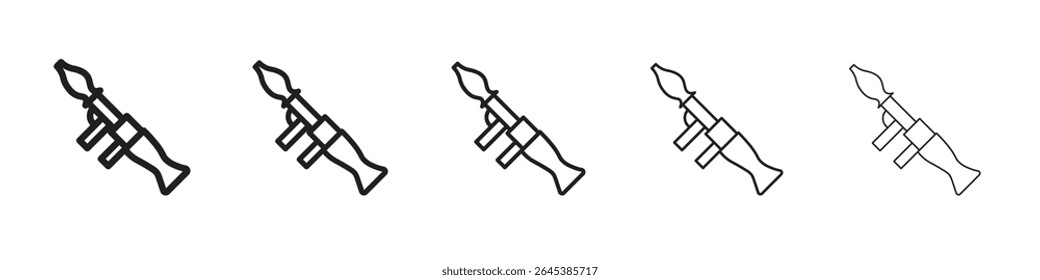 Ilustración vectorial de icono de bazuca aislada