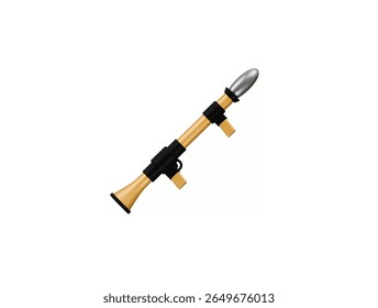 ícone do lançador de bazooka renderização de ilustração 3d