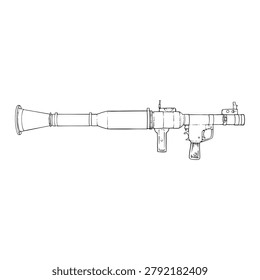 bazooka line art drawing illustration