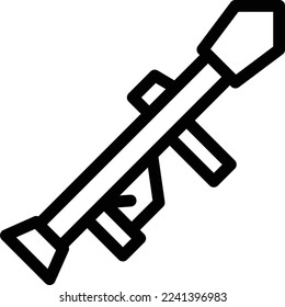 bazooka Vector illustration on a transparent background. Premium quality symmbols. Thin line vector icons for concept and graphic design. 