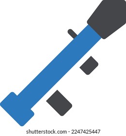 ilustración de bazooka Vector en un fondo transparente. Símbolos de calidad superior. Iconos vectoriales de glifos para diseño de conceptos y gráficos.