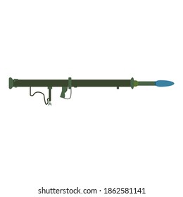 arma de guerra de bazooka de fondo blanco