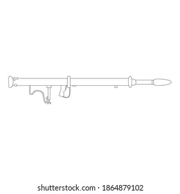 arma de guerra de bazooka de fondo blanco