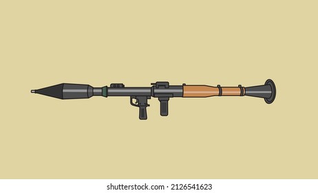 Bazooka-Waffe, einzelne Vektorgrafik