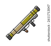 bazooka weapon war color icon vector. bazooka weapon war sign. isolated symbol illustration