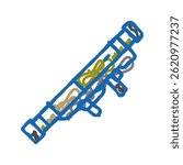 bazooka weapon war doodle icon sketch vector. bazooka weapon war sign. isolated symbol illustration