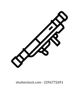bazooka weapon war line icon vector. bazooka weapon war sign. isolated contour symbol black illustration