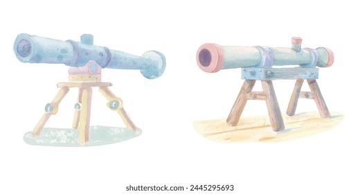 bazooka weapon watercolor vector illustration 