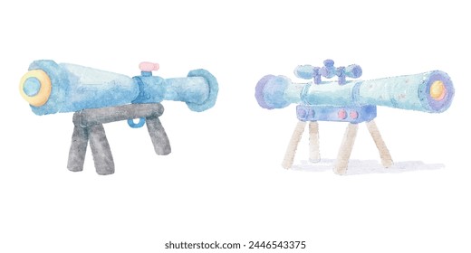 bazooka weapon watercolor vector illustration 