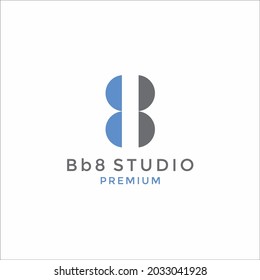 BB 8 Studio Logo Vector Image