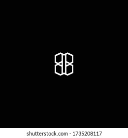 BB or 88 lettering typographic logo vector in unique shape