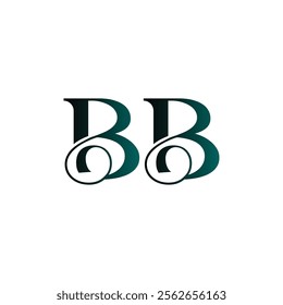 bb abstract alphabet vector icon design monogram, initial letters logo emblem