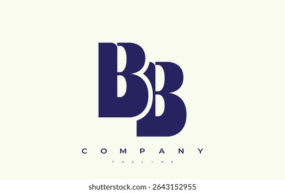 BB Abstract Geometric Logo Design. Modern and elegant logo design with simplistic typography elements, showcasing branding excellence.
