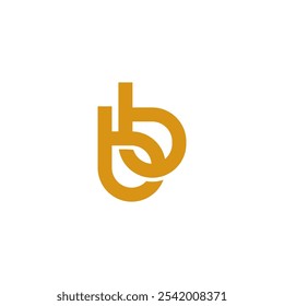 BB abstract letter monogram logo flat style on white background