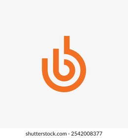 Estilo plano del logotipo del monograma de la letra abstracta de BB en el fondo blanco