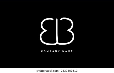 Monograma del logotipo de las letras abstractas BB