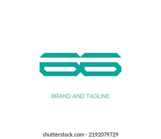 BB abstract vector logo monogram template