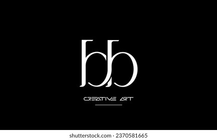 Monograma del logotipo de letras abstractas BB, B