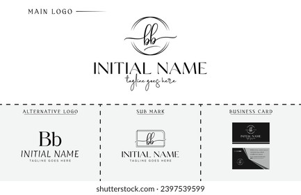 bb, b and b, Initial branding kit Luxury-Premium Vector Logo