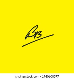 BB b b Initial handwriting creative fashion elegant design logo Sign Symbol template vector icon