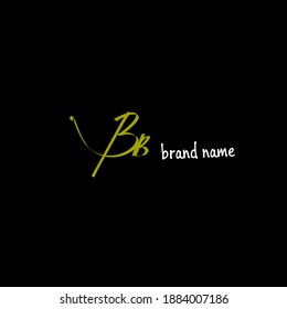 BL B L Escritura a mano inicial o Logo manuscrito para identidad. Logotipo con firma y estilo dibujado a mano.