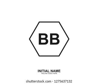BB B B Initial logo letter with minimalist concept vector
