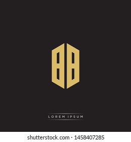 BB B B Logo Emblem Capital Letter Modern Template EPS 10 With Black Background