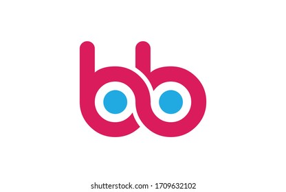 bb o b Letra minúscula diseño del logotipo inicial, plantilla del vector