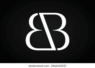 BB or B Monogram Logo, Initial Letter For Your Company Name, Alphabet Template Ready For Use, Modern Initial Logo