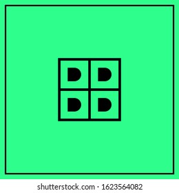 BB, B and B Uppercase Letter Initial flat and clean Logo Design Template Vector Illustration - minimal concept
