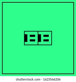 BB, B and B Uppercase Letter Initial flat and clean Logo Design Template Vector Illustration - minimal concept