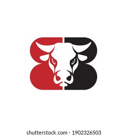 bb bull logo design vector icon