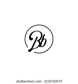 BB circle feminine concept initial logo best for beauty and fashion