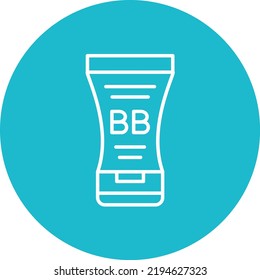 BB Imagen vectorial del icono de círculo de línea de crema. También se puede usar para aplicaciones web, aplicaciones móviles y medios impresos.