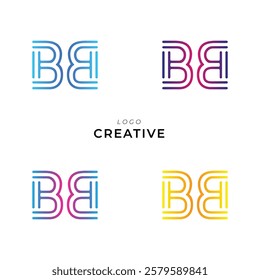 BB Creative Latter Logo Design. Monogram Design. By Custom Branding Logo. Creative Logo Design. Vector illustration. Modern Design. Logo Template.